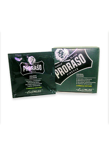 Proraso - Lingettes rafraîchissantes - Cypress & Vetyver