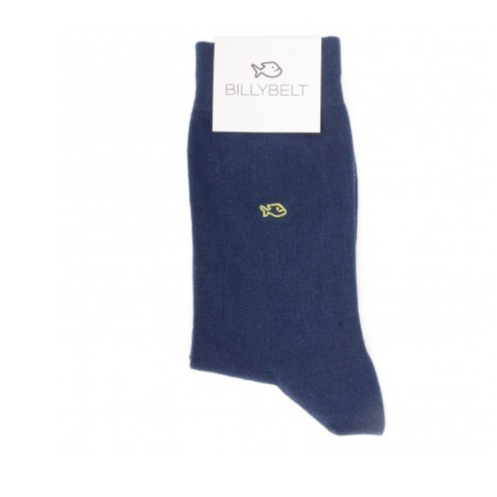 BillyBelt - Chaussettes Coton Unie - Bleu Cobalt