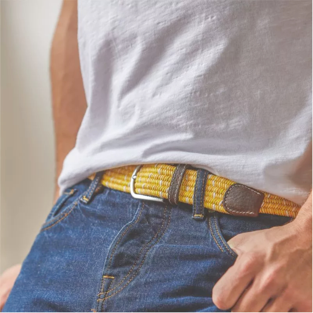 Billybelt - Katoenen gewaxte elastische riem - Marmara - Maat 1