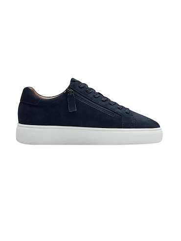 Tamaris - Sportschoen - Marineblauw Leer - Maat 44