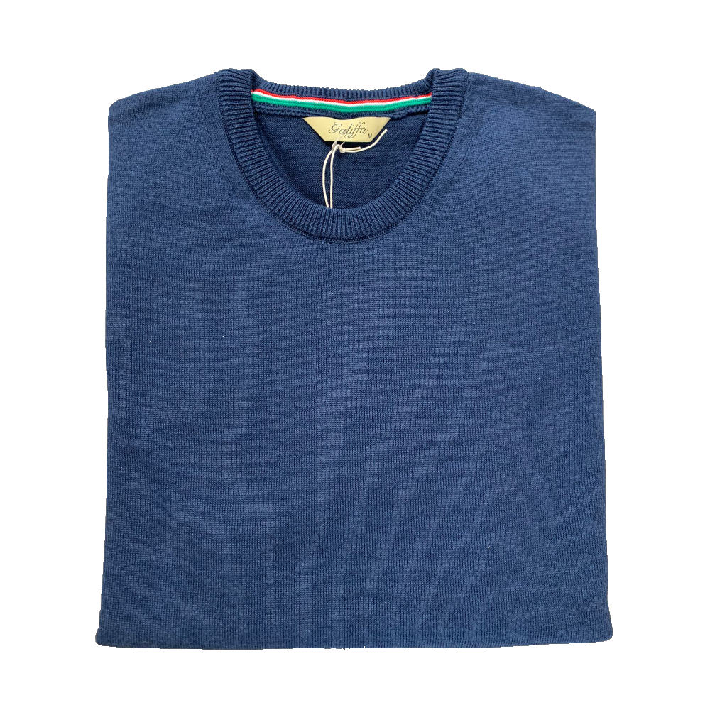 Galiffa - Pull Bleu Marine - Col rond - 2XL